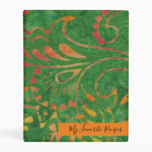 Jungle Batik Personalized Recipe Binder