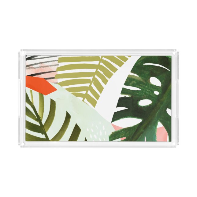 Jungle Beat Tropical Greenery Acrylic Tray (Front)