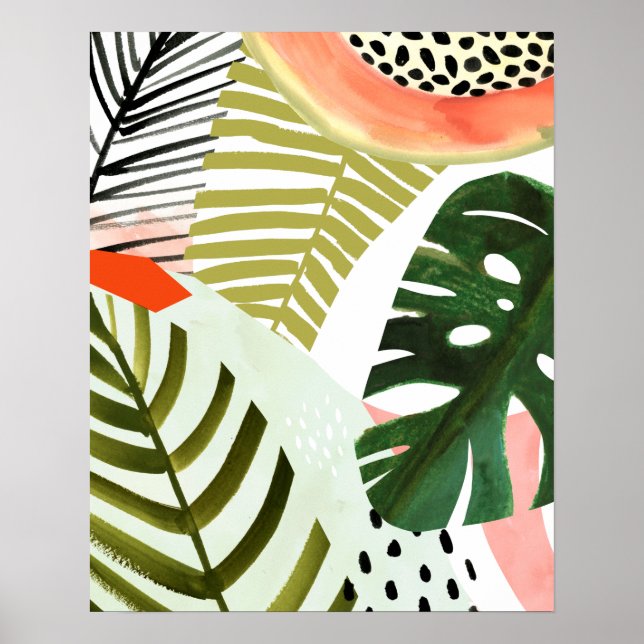Jungle Beat Tropical Greenery Poster (Front)