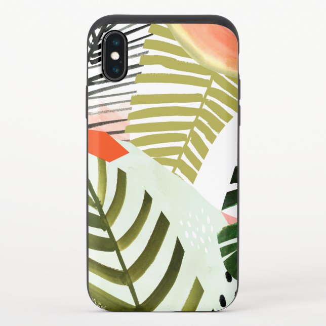 Jungle Beat Tropical Greenery Uncommon iPhone Case (Back)