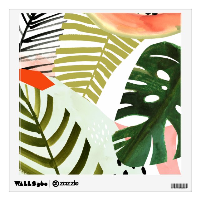 Jungle Beat Tropical Greenery Wall Decal (Front)