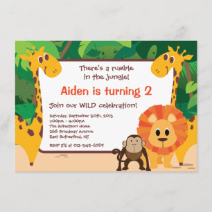 Jungle Birthday Invitation
