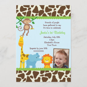 Jungle Birthday Invitations