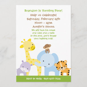 Jungle Birthday Party Invitation