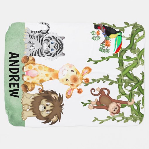 Jungle Blanket Boy's Baby Blanket Zazzle
