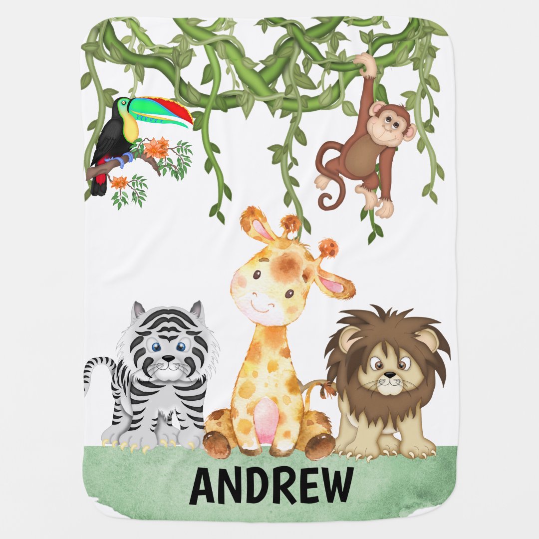 Jungle Blanket Boy's Baby Blanket Zazzle