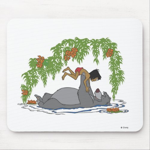 Jungle Book Baloo holding up Mowgli  Disney Mouse Pad