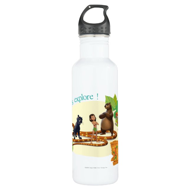 Jungle Book Group Shot 4 Stainless Steel Water Bottle (Front)