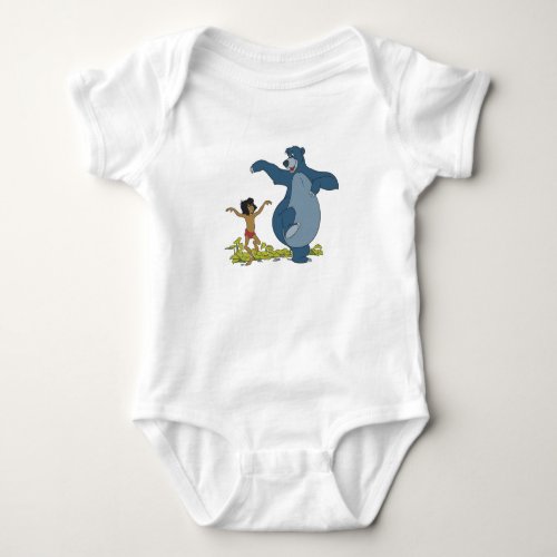 Jungle Book Mowgli and Baloo dancing Disney Baby Bodysuit