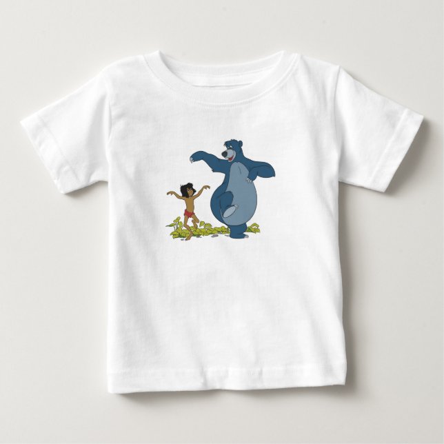 Jungle Book Mowgli and Baloo dancing Disney Baby T-Shirt (Front)