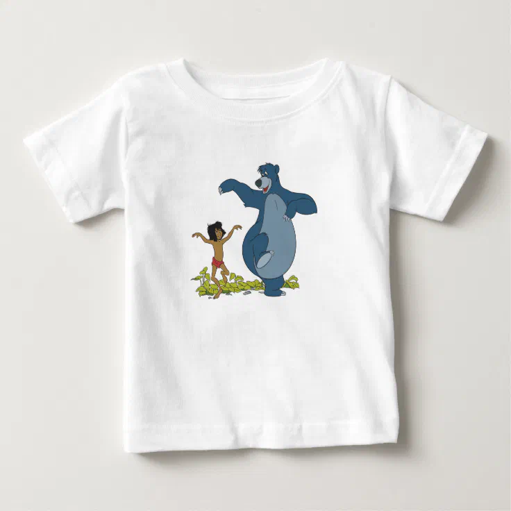 Jungle Book Mowgli and Baloo dancing Disney Baby T-Shirt | Zazzle