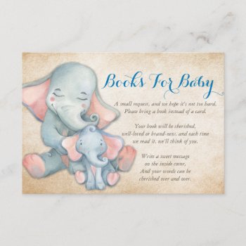 Jungle Book Request Card  Elephant Books For Baby Enclosure Card by YourMainEvent at Zazzle