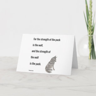 Jungle Book Strength of the Wolf Quote Print Card