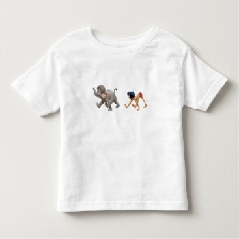 Jungle Book's Mowgli And Baby Elephant Marching Toddler T-shirt by TheJungleBook at Zazzle