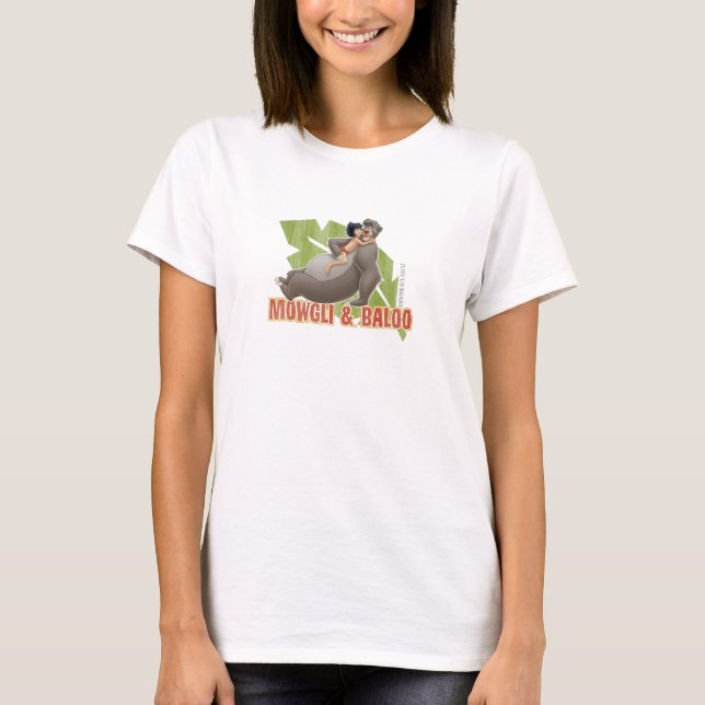 Jungle Book's Mowgli and Baloo Hugging Disney T-Shirt (Front)
