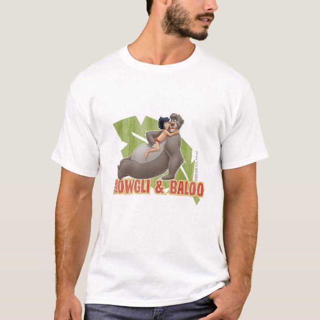 Jungle Book's Mowgli and Baloo Hugging Disney T-Shirt (Front)