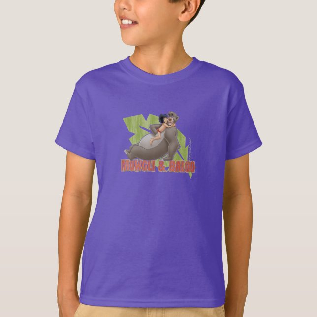 Jungle Book's Mowgli and Baloo Hugging Disney T-Shirt (Front)
