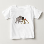 Jungle Book&#39;s Mowgli With Baby Elephant Disney Baby T-shirt at Zazzle
