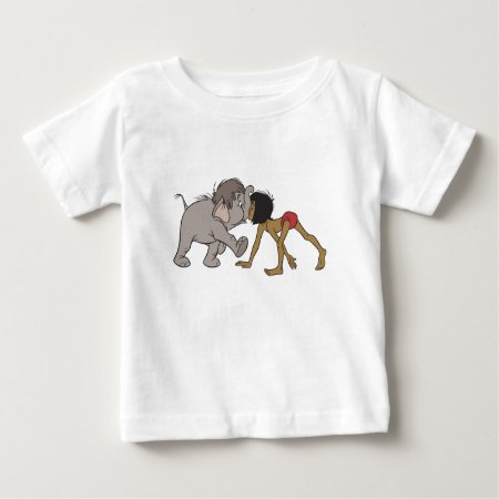 Jungle Book's Mowgli With Baby Elephant Disney Baby T-shirt