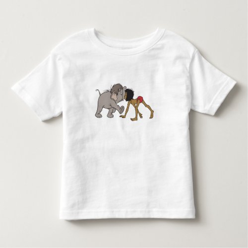 Jungle Books Mowgli With Baby Elephant Disney Toddler T_shirt