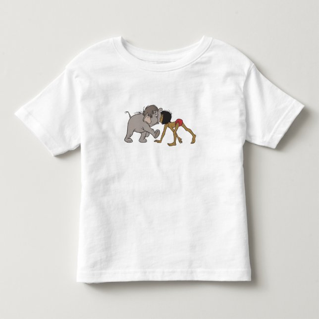 Jungle Book's Mowgli With Baby Elephant Disney Toddler T-shirt (Front)