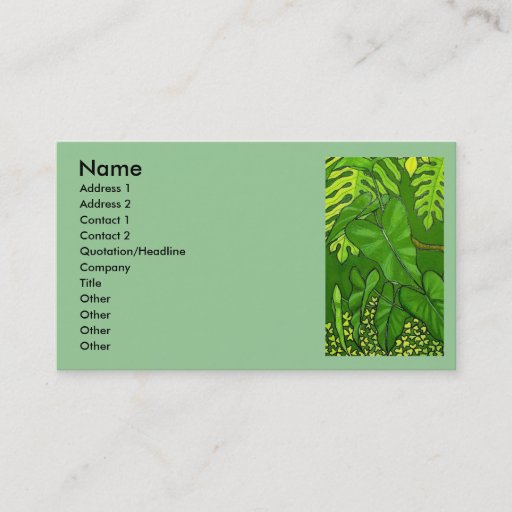 Customizable Jungle Business Cards