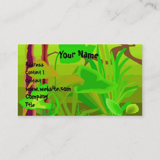 Customizable Jungle Business Card