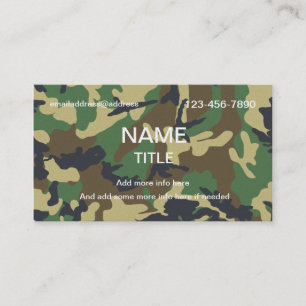 Jungle Camouflage Business Card