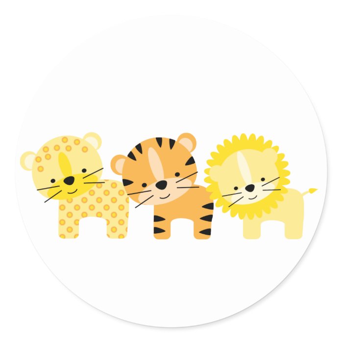 Jungle Cats Baby Boy Birth Announcements