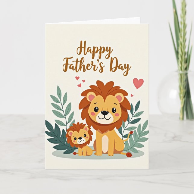 Jungle Cat Fathers Day Card (Front)