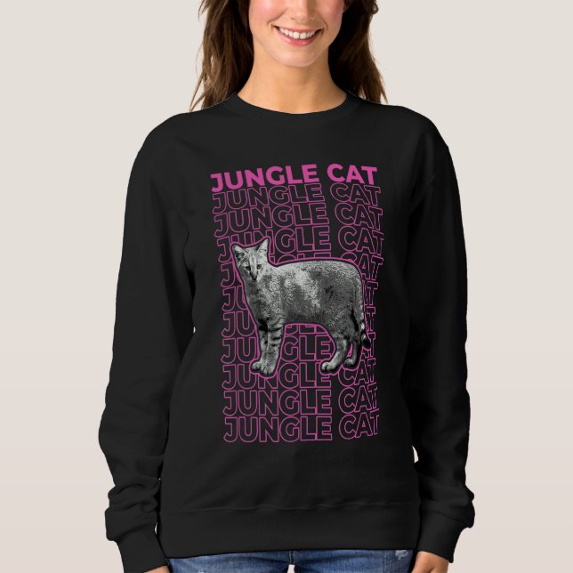 Jungle Cat Pastel Aesthetic Sweatshirt (Front)