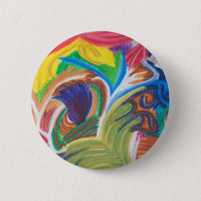 Jungle Cat Pinback Button (Front)