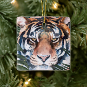 Jungle Cat - Tiger Ceramic Ornament