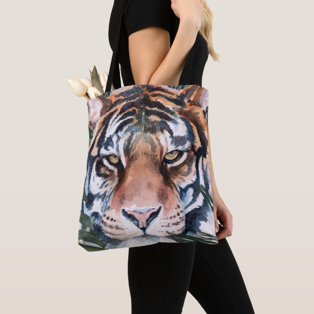 Jungle Cat - Tiger Tote Bag (Close Up)