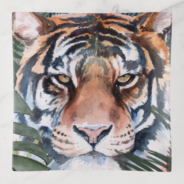 Jungle Cat - Tiger Trinket Tray (Front)