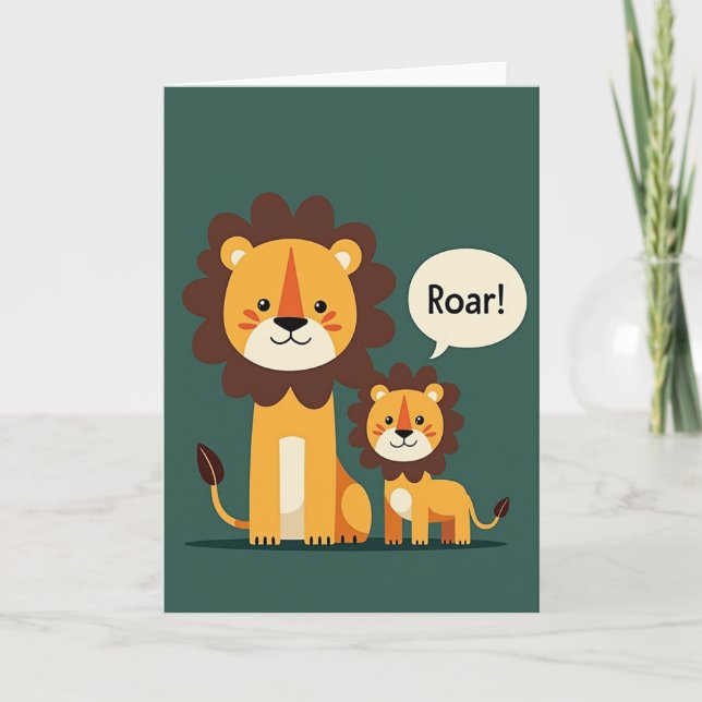 Jungle Cats Fathers Day Art Card (Front)