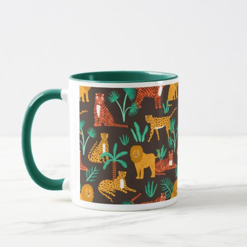 Jungle Cats Pattern Mug