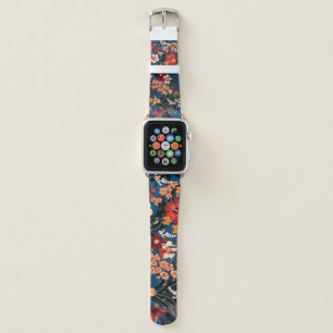 Jungle Chic: Dark Blue Exotic. Apple Watch Band