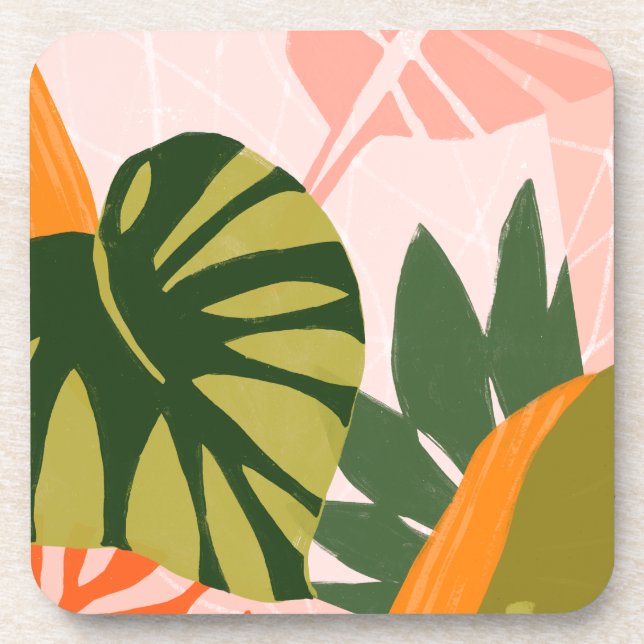 Jungle Collage I Beverage Coaster (Front)