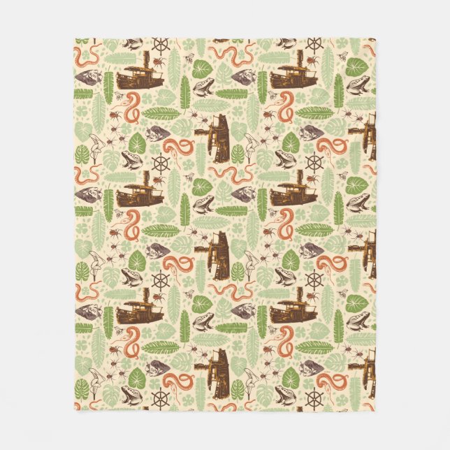 Jungle Cruise Pattern Fleece Blanket (Front)