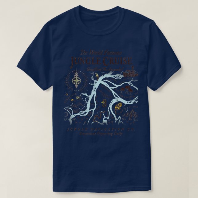 Jungle Cruise World Famous Excursions Departing Da T-Shirt (Design Front)