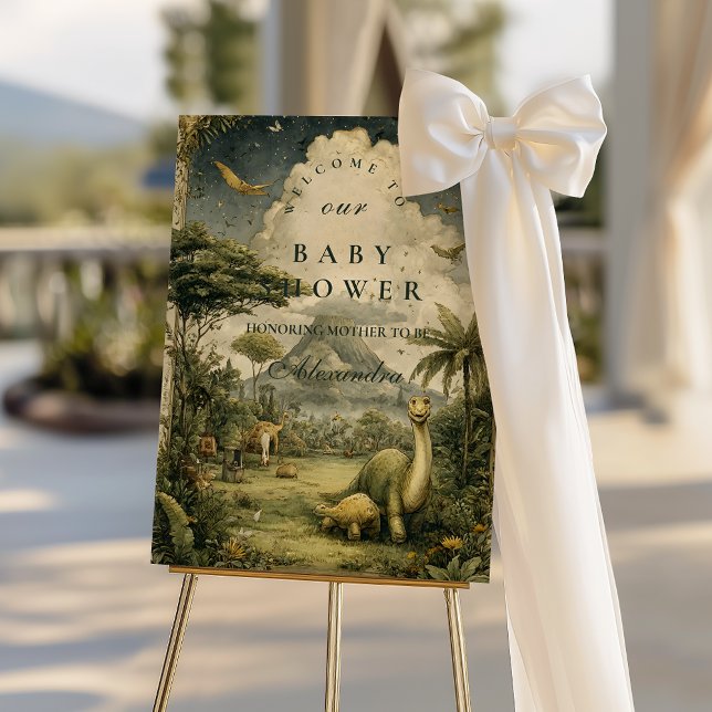 Jungle Dinosaur Baby Shower Foam Board (Creator Uploaded)