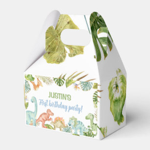 Jungle Dinosaur Party Birthday Favor Box