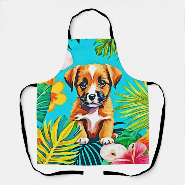 Jungle Dog Art Apron (Front)