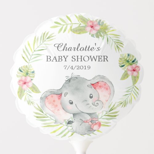 Jungle Elephant Baby Shower Balloon