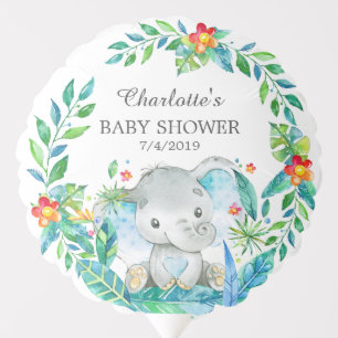 Jungle Elephant Baby Shower Balloon