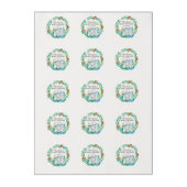 Jungle Elephant Baby Shower Cupcake Frosting Round (Sheet)