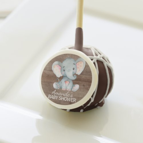 Jungle Elephant Baby Shower Favor Cake Pops