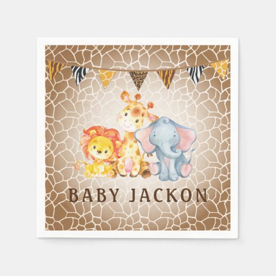 elephant baby shower napkins