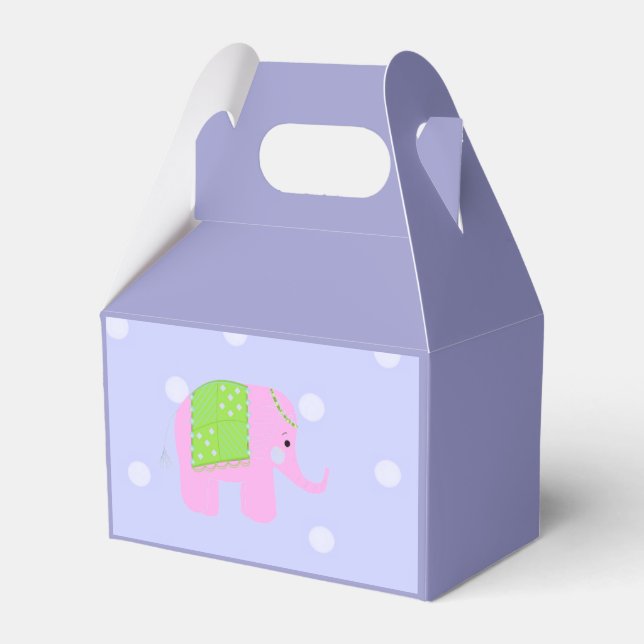 Jungle Elephant with Blanket Favor Boxes (Front Side)